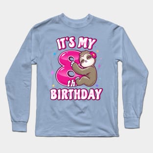 It's My 8th Birthday girl Long Sleeve T-Shirt